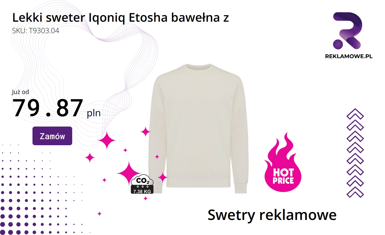 Lekki sweter Iqoniq Etosha wykonany z bawełny