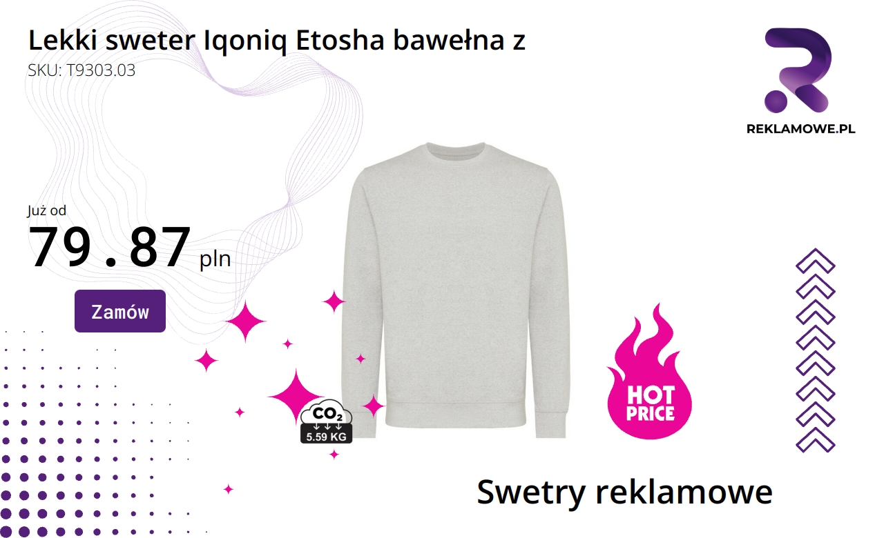 Lekki sweter Iqoniq Etosha wykonany z bawełny