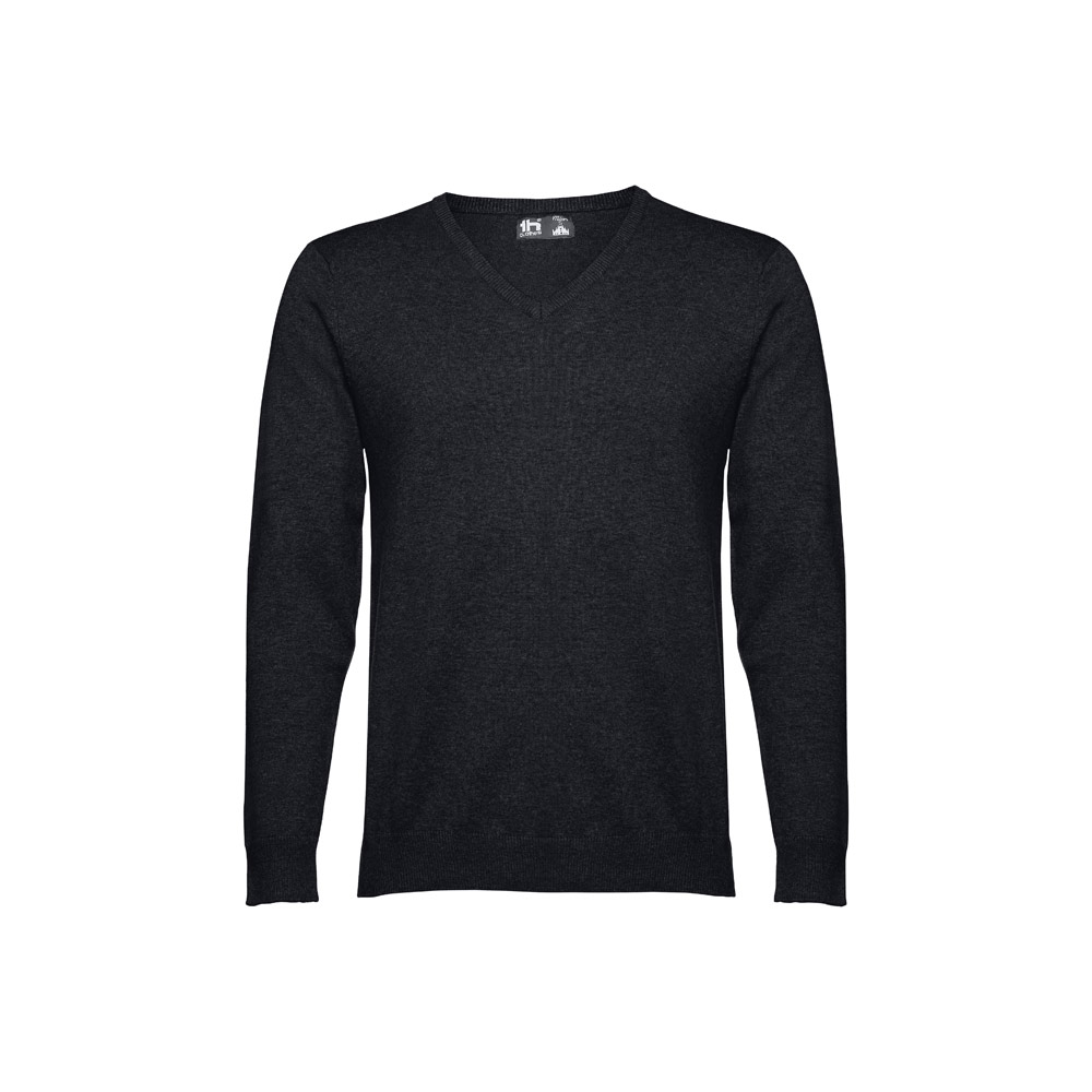 THC MILAN. Męski sweter V-neck z bawełny i poliamidu 30149_set