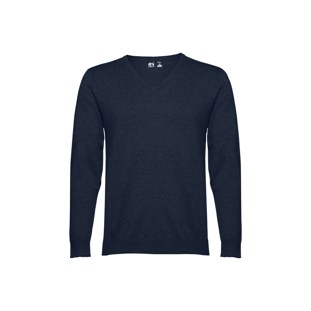 THC MILAN. Męski sweter V-neck z bawełny i poliamidu 30149_set