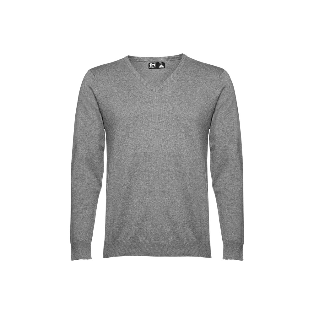 THC MILAN. Męski sweter V-neck z bawełny i poliamidu 30149_set