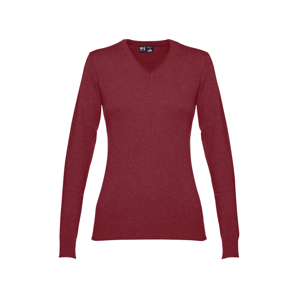 THC MILAN WOMEN. Damski sweter z dekoltem V-neck z bawełny i poliamidu 30150_set