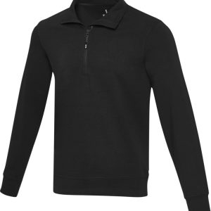 Tin sweter unisex Aware™ z materiałów z recyklingu z zamkiem błyskawicznym na 1/4 długości 3754607