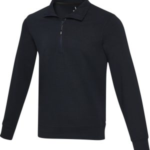 Tin sweter unisex Aware™ z materiałów z recyklingu z zamkiem błyskawicznym na 1/4 długości 3754607