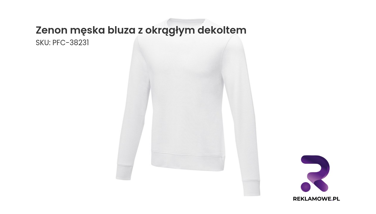Zenon męska bluza z okrągłym dekoltem